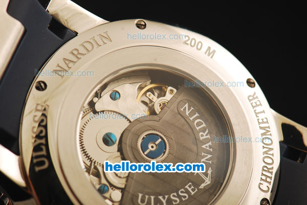 Ulysse Nardin Hammerhead Shark Limited Edition Automatic Movement Steel Case with Blue Dial and Rubber Strap - Click Image to Close